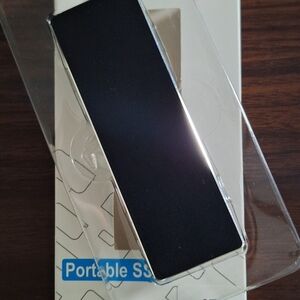 Portable SSD with Black and Silver Design